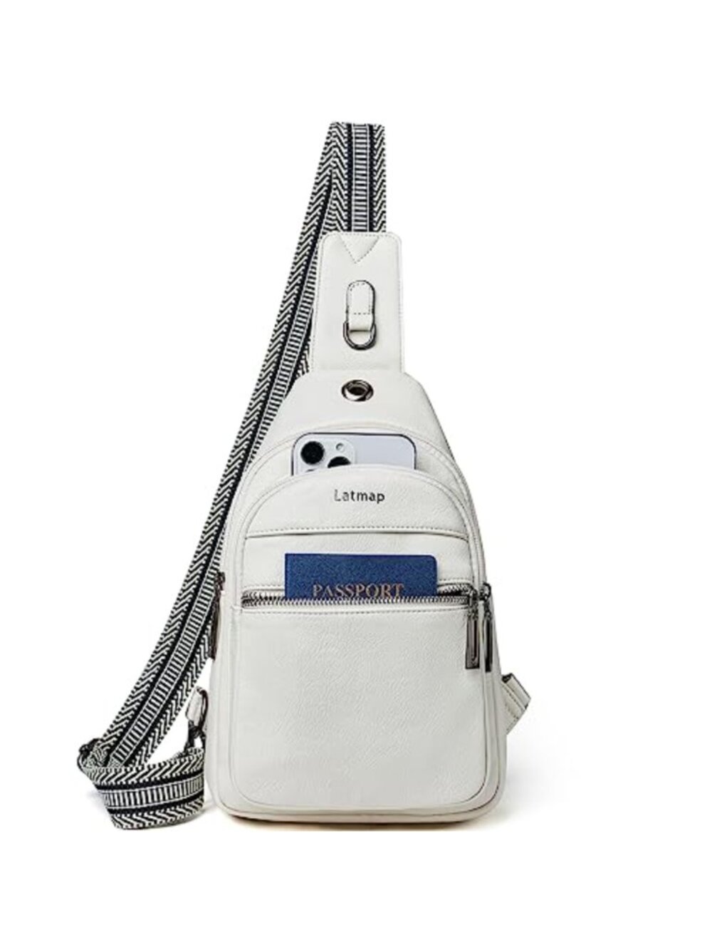 Faux Leather Sling Bag Crossbody Shoulder Tote Backpack Fanny Pack Travel Purse